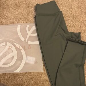 P'tula Olive Green High-Waist Leggings